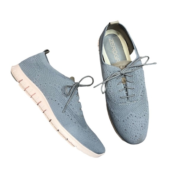 Cole Haan Zero Grand Pink and Grey Wingtip Oxfords Size 10.5 - Picture 1 of 7